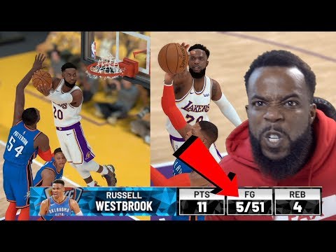 Clamping Up Westbrook In Game 2 of Playoffs! Lakers vs Thunder NBA 2K19 Ep 56