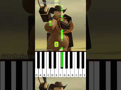 Outlaw Assault - Roblox Dead Rails (DarkConeNiete) | Piano Tutorial #Shorts
