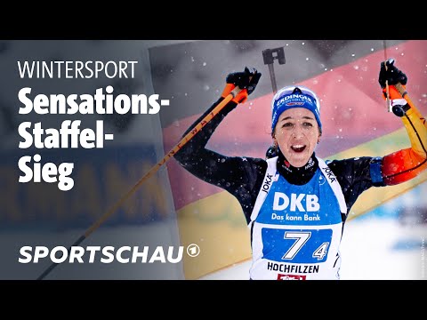 Biathlon: Deutschland holt in Hochfilzen ersten Staffel-Sieg seit vier Jahren | Sportschau