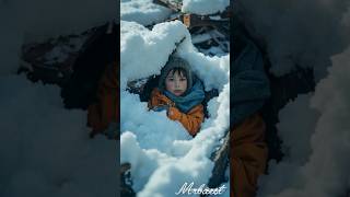 A small child is stuck in the snow. #shortsfeed #facts