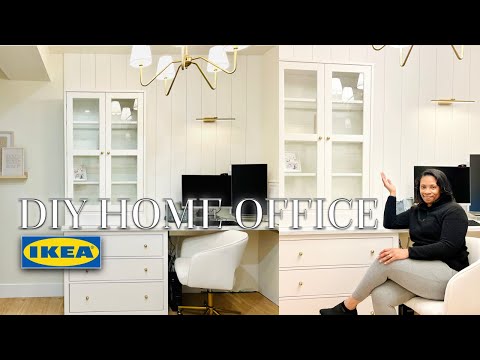 DIY HOME OFFICE BUILT-IN part 1 | IKEA hack with Havsta + Hemnes Dresser | House to Home Update
