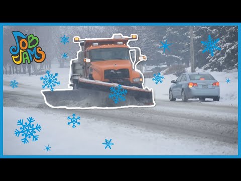 Big Snow Plow Trucks Save the Day  | Job Jams |  Winter and Ice, Fun in the Snow, Kids Music