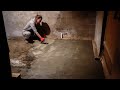 Laying Concrete Floors in Kitchen and Hallway