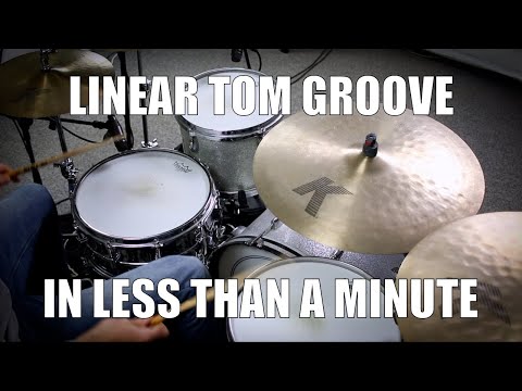Linear Tom Groove in less than a Minute - Daily Drum Lesson