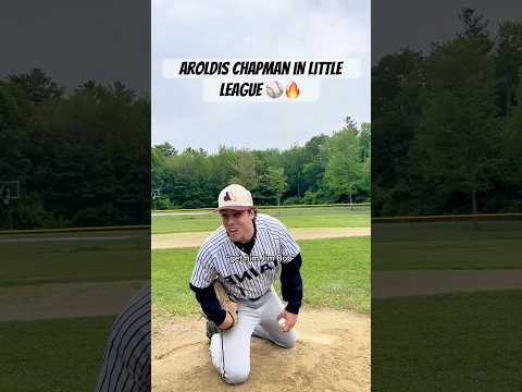 Alrodis Chapman in little league 🔥⚾️ #viralshort #aroldischapman #baseball