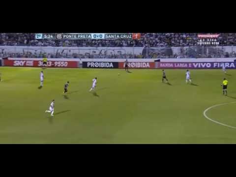 Gol Roger Ponte Preta X Santa Cruz 31ª Rodada do Brasileirão 16/10/2016