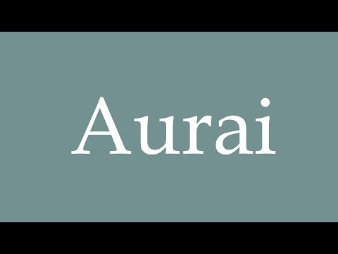 How to Pronounce ''Aurai'' Correctly in French