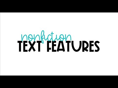 Nonfiction Text Features