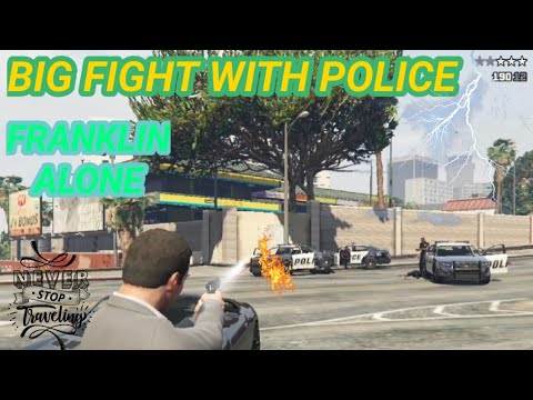 gta5 Franklin Big Computation With Police #gta5 #gta5mods