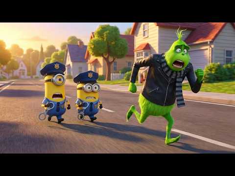 POLICE MINIONS vs GRINCH 😱 A thrilling chase! The Rise of the Grinch | Funny Minions Cartoon