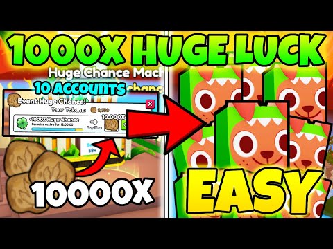 😱USING 1000x HUGE LUCK🍀TO HATCH TONS OF HUGE DINO DOGS In Pet Simulator 99!