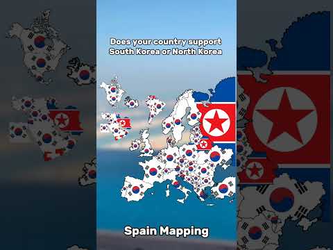 Does your country support South Korea or North Korea #geography #history #europe #mapping