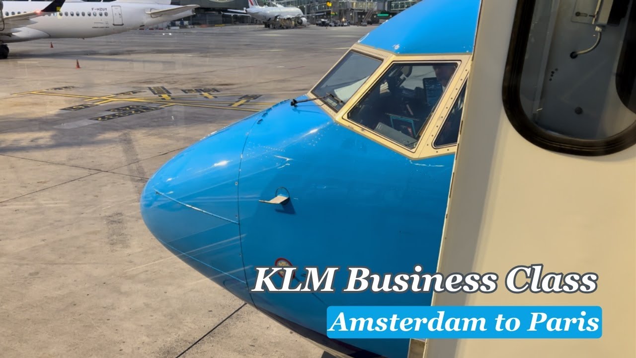 KLM Business Class, Amsterdam to Paris CDG – Full Review of Comfort, Service & Onboard Dining!