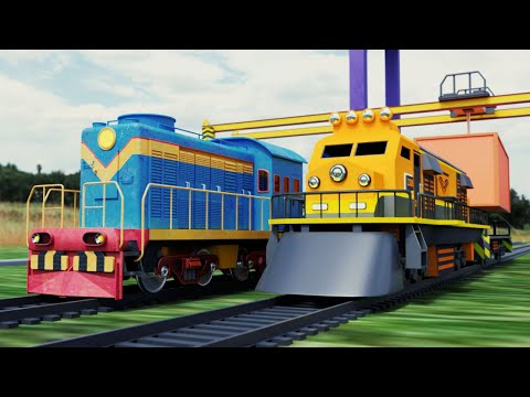 Lego Thief Robbed Train cartoon | Rescue Train cartoon | choo choo train kids videos