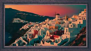 Sunny afternoon in Santorini | Tv Art for Samsung The Frame | No Music | 4K