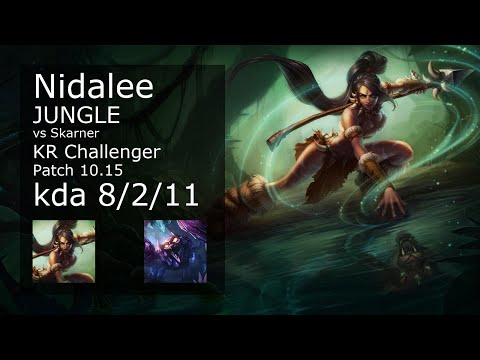 Nidalee Jungle vs Skarner - KR Challenger 8/2/11 Patch 10.15 Gameplay // [롤] 니달리 vs 스카너 정글