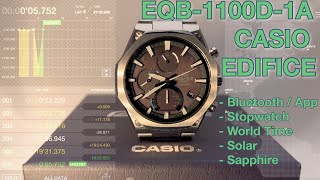 CASIO EDIFICE EQB-1100D-1A, TEST & ANLEITUNG Module 5639, BLUETOOTH, STOPPUHR, WELTZEIT, 4K, DEUTSCH