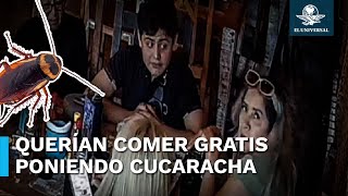 Asqueroso: familia pone cucaracha en su comida para no pagar en restaurante de Guadalajara