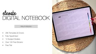Elevate 12 Subject Digital Notebook Walkthrough