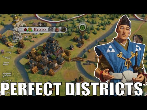 Civ 6 | Perfect Districts ONLY Challenge! This Game Was So Chilled! (#1 Deity Japan Civilization VI)