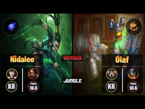 Cuzz NIDALEE (Jungle) [Phase Rush] VS OLAF - Challenger KR Patch 10.6