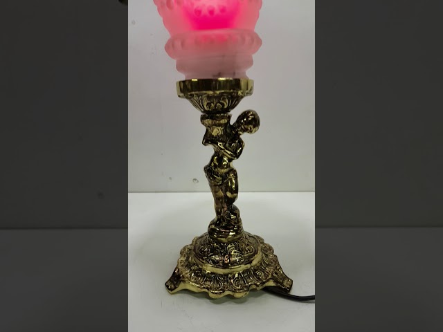 Vídeo relacionado con NKlaus Lámpara de mesa antigua de 11 cm de altura, estilo antiguo, para velas, diámetro de 2 cm