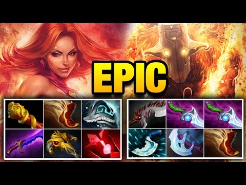MidOne [Jug] vs Cancel [Lina] Epic Battle - Dota 2 7.05