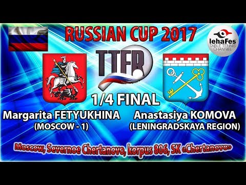 КУБОК РОССИИ-2017 1/4 ФИНАЛА Маргарита ФЕТЮХИНА (R:1592) - Анастасия КОМОВА (R:1241)