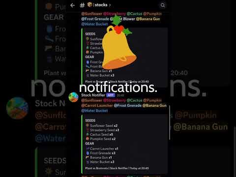 Plants Vs Brainrots Discord Stock Notifier! #plantsvsbrainrots #pvb #roblox #stock