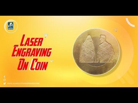 Metal laser engraving on coin service