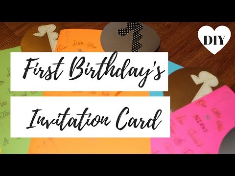 DIY ♥  FIRST BIRTHDAY'S INVITATION CARDS || NIRVI'S BIRTHDAY CARDS || GAUTAM PRAGYA