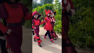 Charlie’s guards 2! #hazbinhotel #alastorcosplay #alastor #hazbinhotelcosplay #rosie #vivziepop #fun