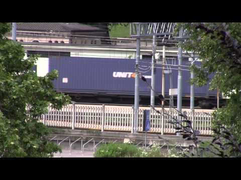 E652 001 con merci (intermodale) - Monza 28/06/2014