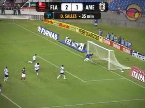 flamengo 3 x 2 americano campeonato carioca 2010 - mais uma vitima de adriano e love!