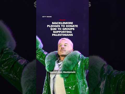 Macklemore pledges to donate $1M to groups supporting Palestinians