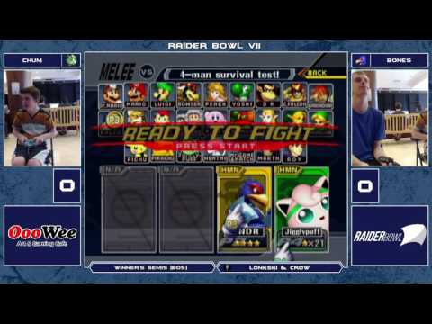 Raider Bowl VII Melee Singles - Chum (Jigglypuff/Marth) vs Bones (Falco) - Winner's Semis