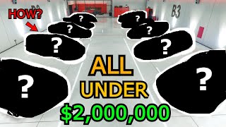 10 CARS FOR $2,000,000? GTA Online Budget Garage