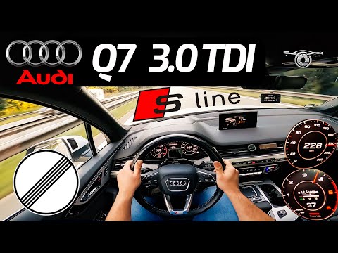 Audi Q7 3.0 TDI Quattro 272hp | 2016 | TEST DRIVE | 100-200 km/h | Acceleration on German Autobahn
