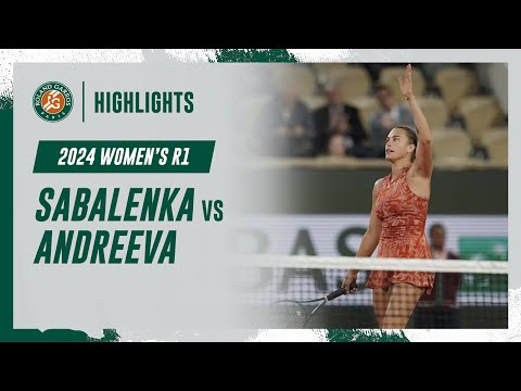 Sabalenka vs Andreeva Round 1 Highlights | Roland-Garros 2024