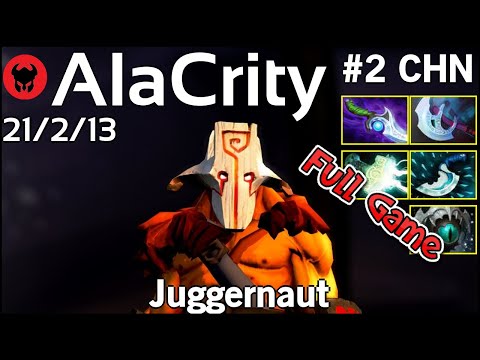 AlaCrity plays Juggernaut!!! Dota 2 Full Game 7.20