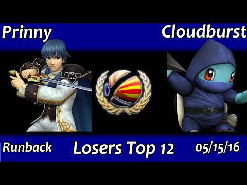 Runback: Cloudburst (Squirtle) vs Prinny (Marth,Peach) Losers Top 12