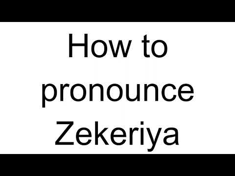 How to Pronounce Zekeriya (Turkish)
