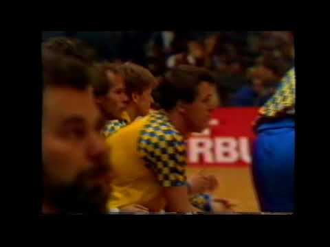 Handbolls VM 1986 - Gruppspelsmatch Sverige - Danmark (2:a halvlek)