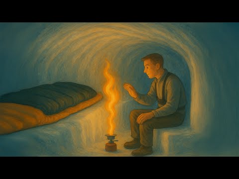 Dugout Shelter Under 12 ft of Snow - Solo Camping in Survival Shelter During Winter Blizzard