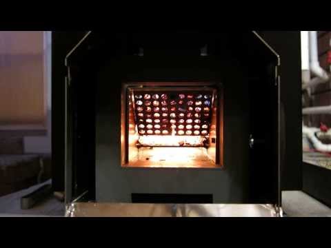 Работа горелки Пеллетрон-15