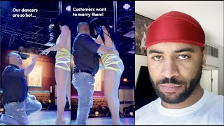 Giant SIMP Tries To PROPOSE To A Dancer At the Club...REACTION