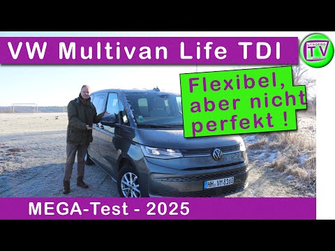 Test VW Multivan Life LÜ 2.0TDI SCR T7 110kW 150 PS, Review mit Fahrbericht und Kaufberatung 2025