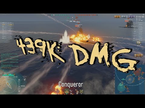 Conqueror 439k DMG || World of Warships