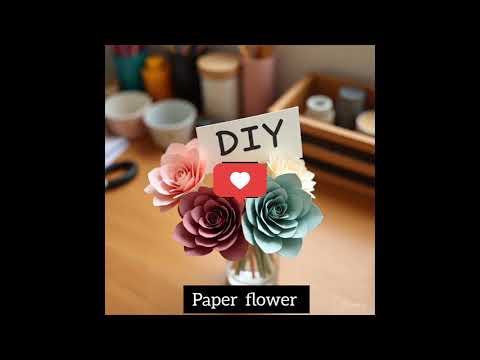 DIY paper flowers tutorial for beginners/quick and easy