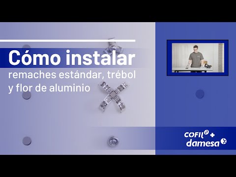 Cómo instalar remaches estándar, trébol y flor de aluminio